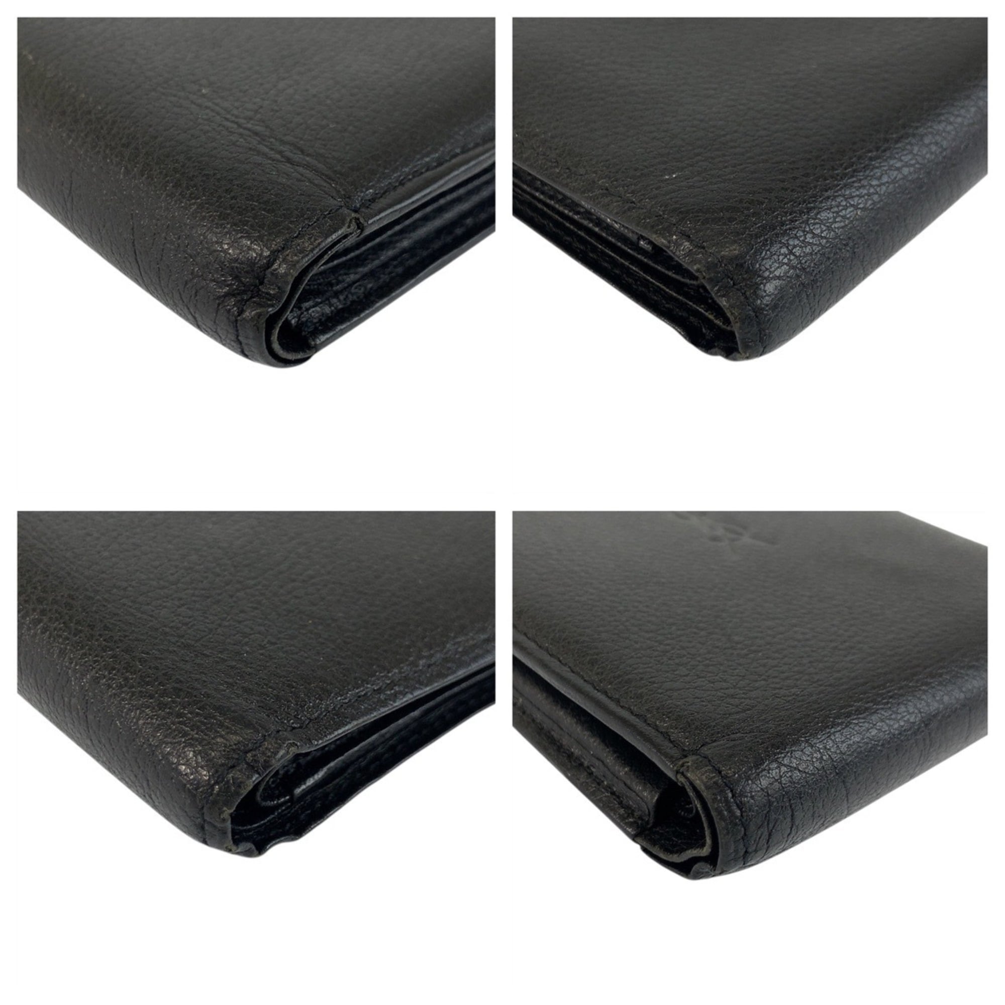 Yves Saint Laurent Black Leather Wallet (Bi-Fold) (Pre-Owned)