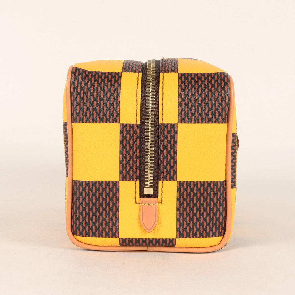 Louis Vuitton Brown Damier Canvas Yellow Pvc Pouch (Pre-Owned)
