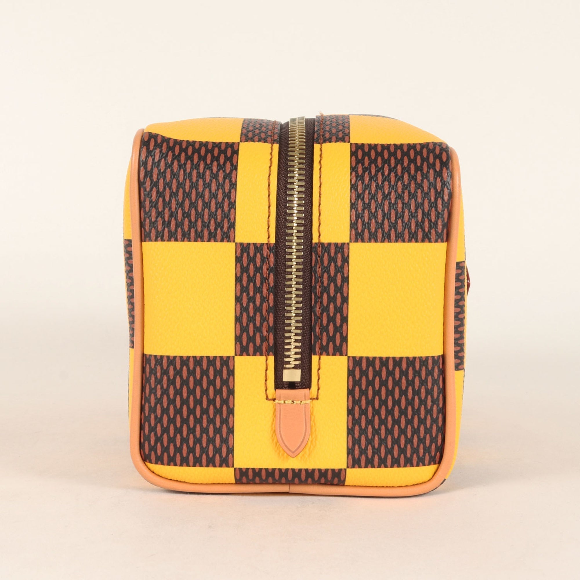 Louis Vuitton Brown Damier Canvas Yellow Pvc Pouch (Pre-Owned)