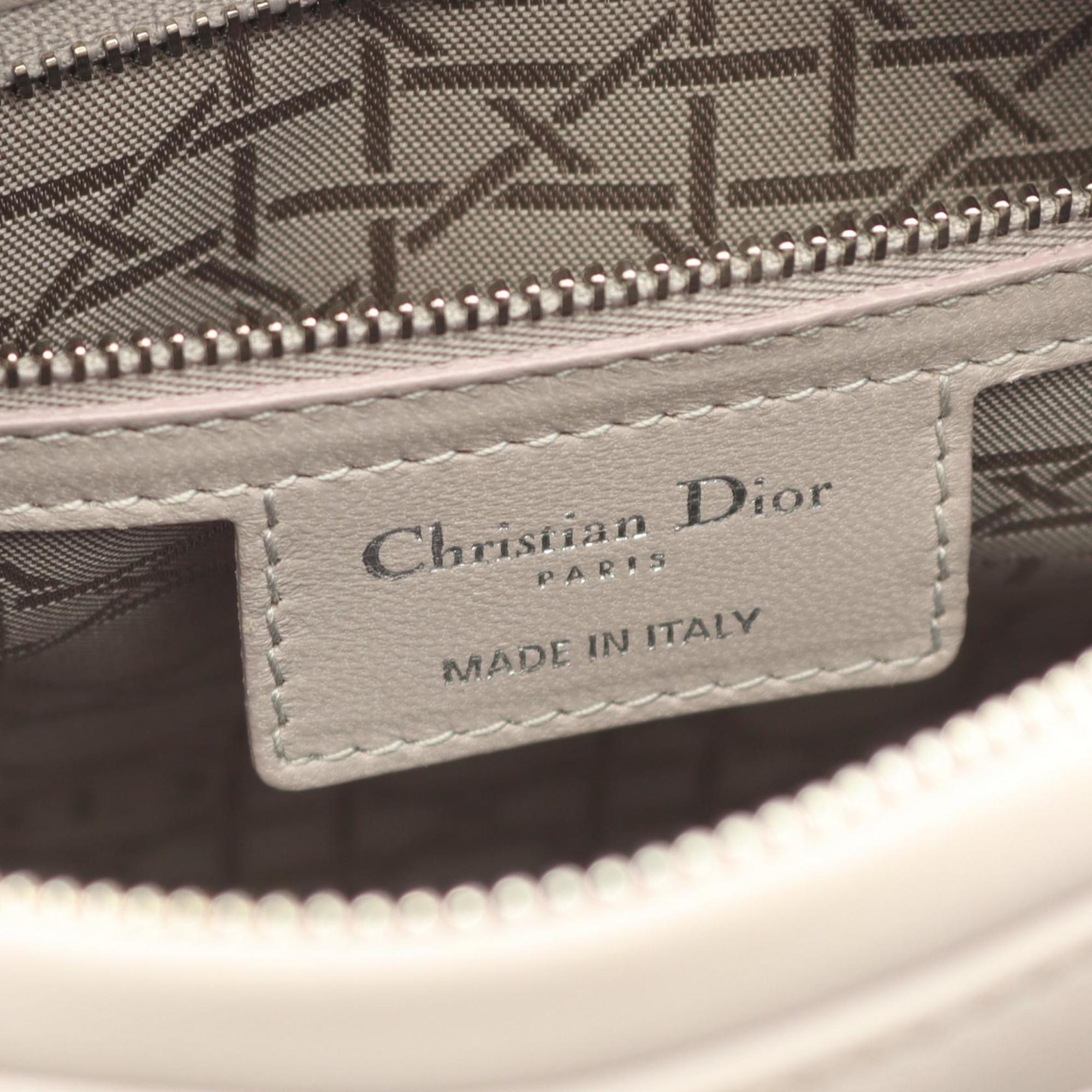 Christian Dior Gray Leather Handbag (Pre-Owned)