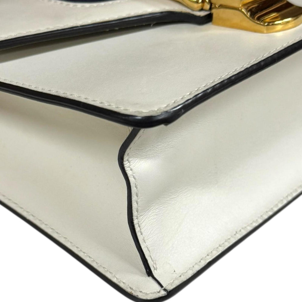 Gucci Ivory White Leather Shoulder Bag (Pre-Owned)