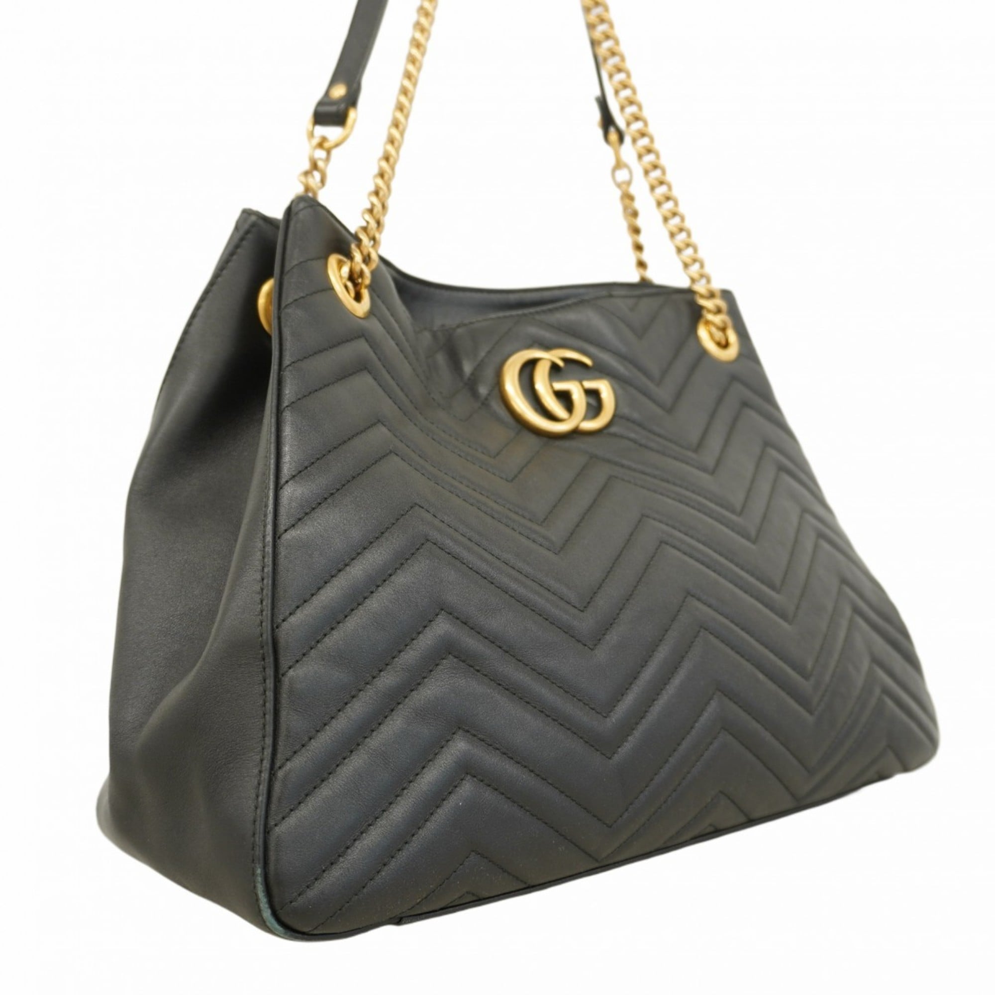 Gucci Black Leather Shoulder Bag (Pre-Owned)