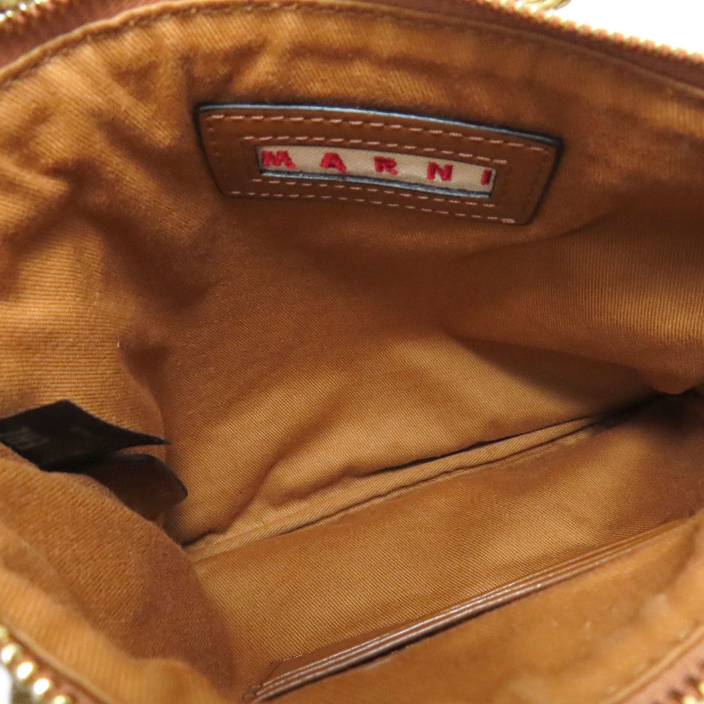 Marni Brown Raffia Shoulder Bag (Pre-Owned)