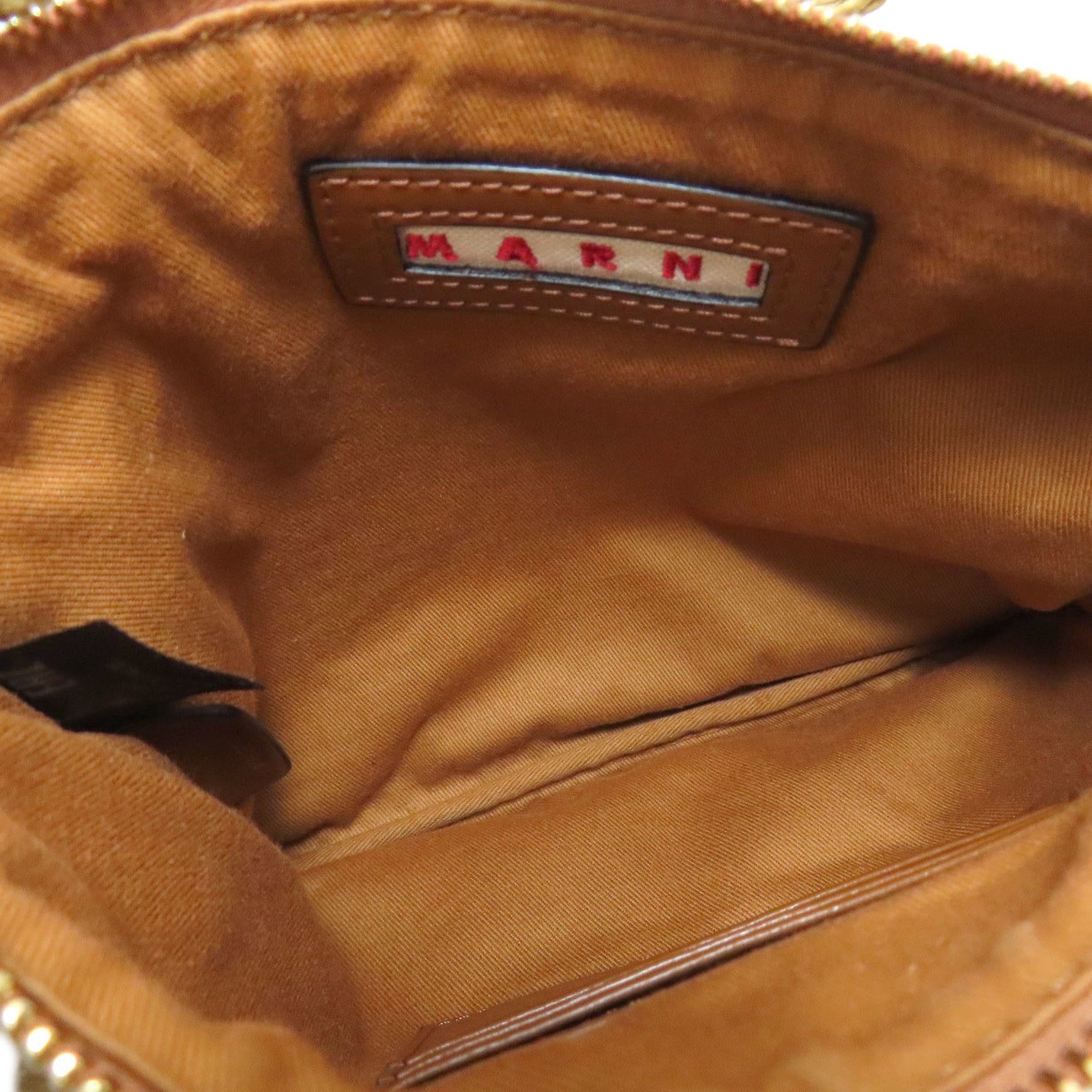 Marni Brown Raffia Shoulder Bag (Pre-Owned)