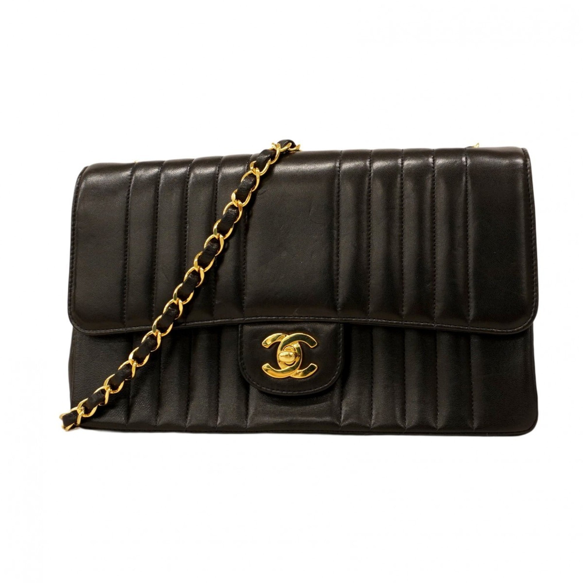 Chanel Black Leather Shoulder Bag (Pre-Owned)