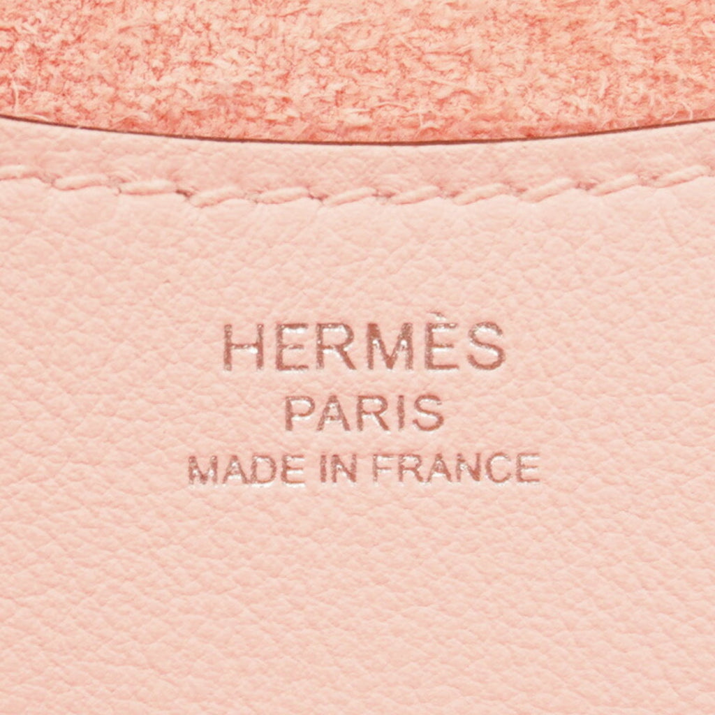 Hermes Rose Sakura Taurillon Clemence Leather Handbag (Pre-Owned)