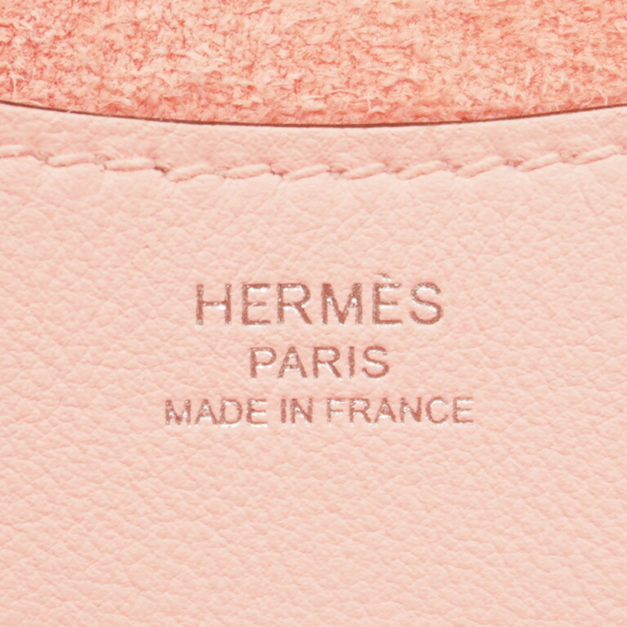 Hermes Rose Sakura Taurillon Clemence Leather Handbag (Pre-Owned)