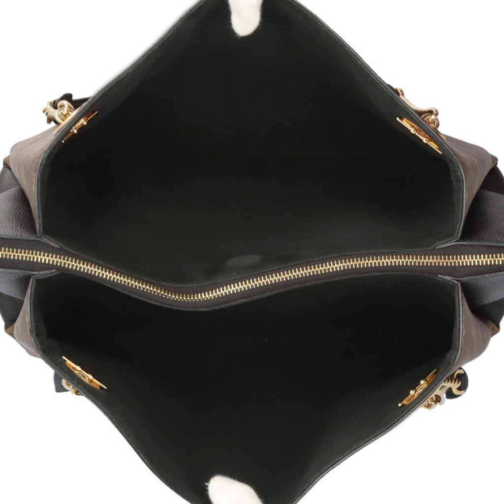 Louis Vuitton Black Brown Monogram Canvas Tote Bag (Pre-Owned)