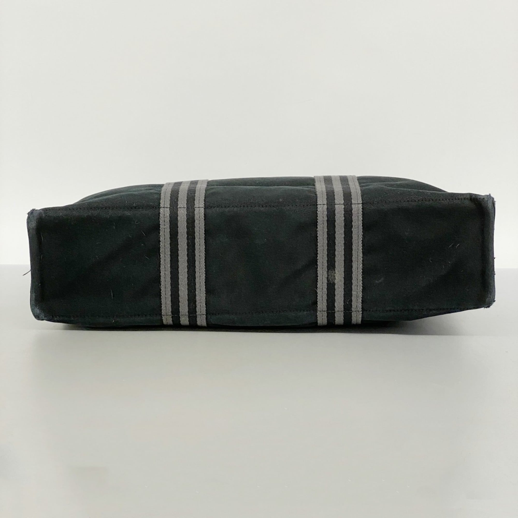Hermes Black Canvas Tote Bag (Pre-Owned)