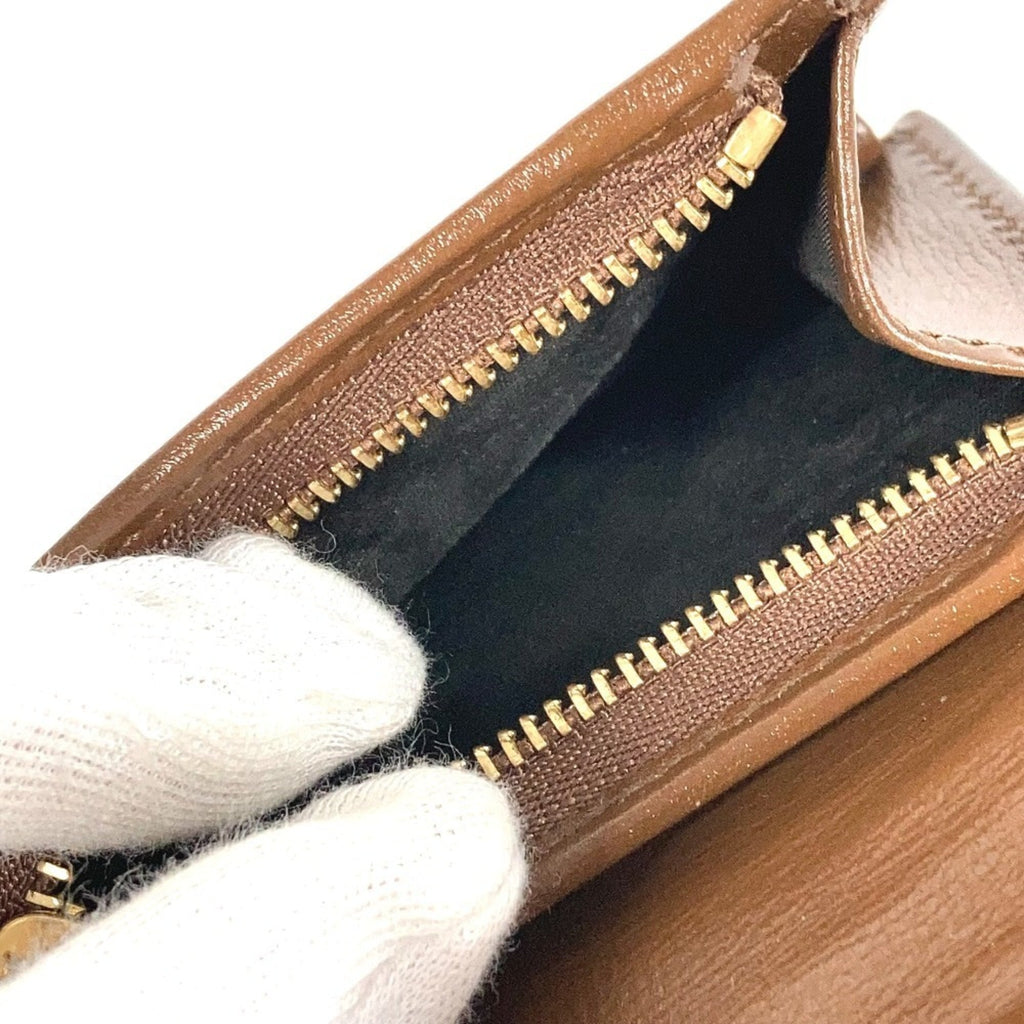 Gucci Gg Supreme Beige Red Color Gg Supreme Long Wallet (Bi-Fold) (Pre-Owned)