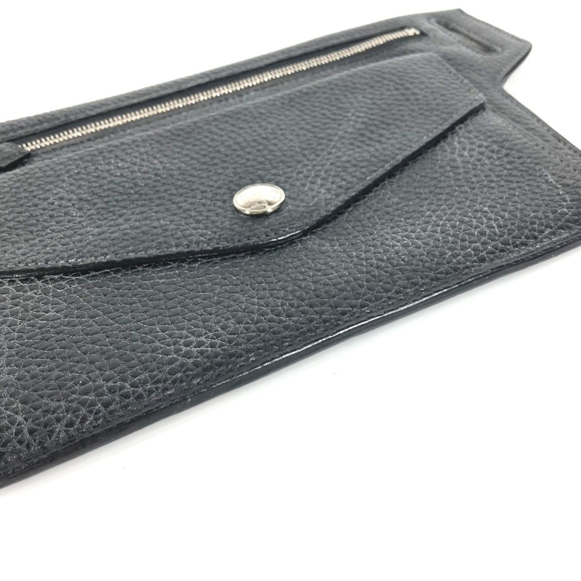 Hermes Black Leather Fanny Pack (Pre-Owned)