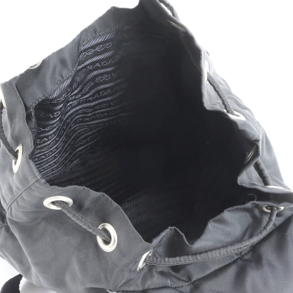 Prada Black Leather Nylon Backpack (Pre-Owned)