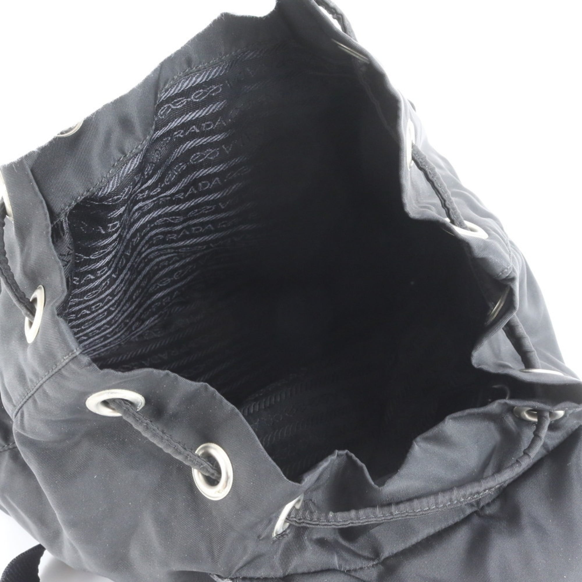 Prada Black Leather Nylon Backpack (Pre-Owned)