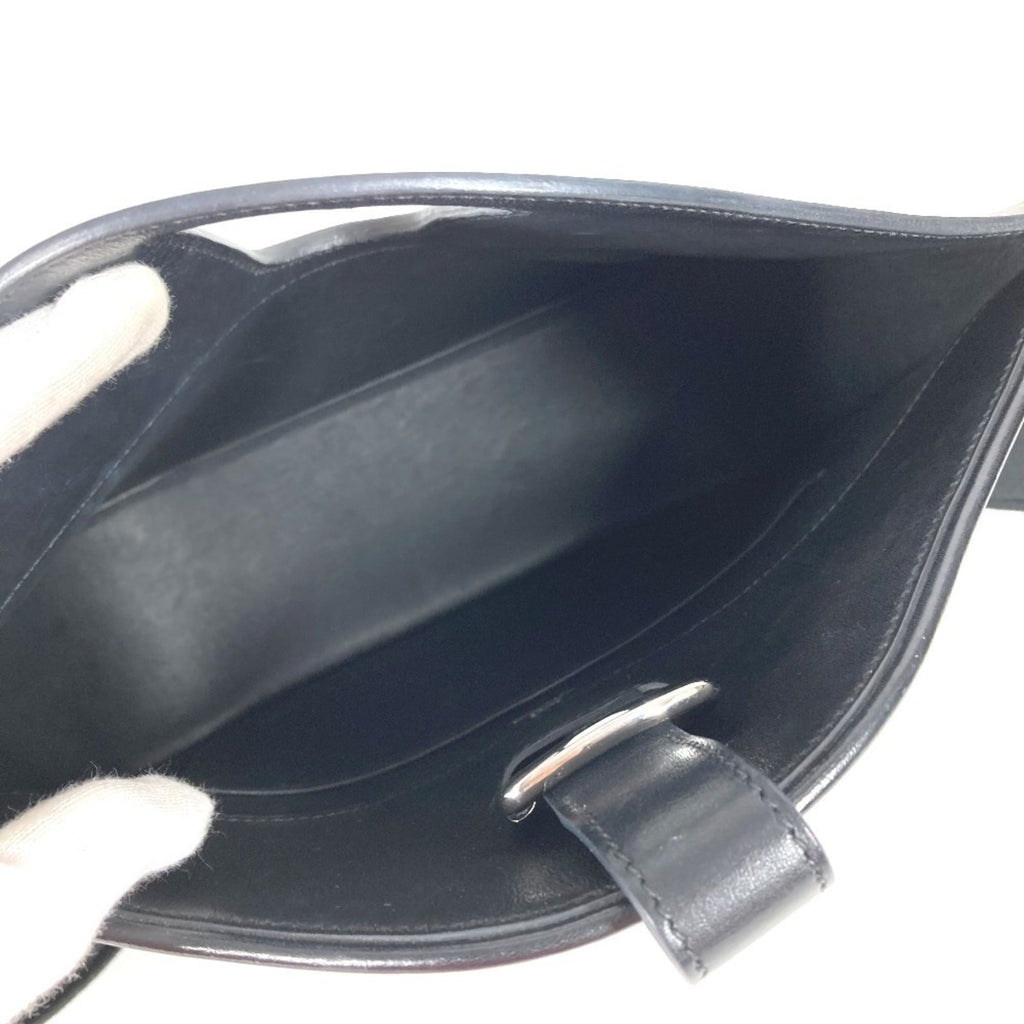 Hermes Black Evergrain Leather Shoulder Bag (Pre-Owned)