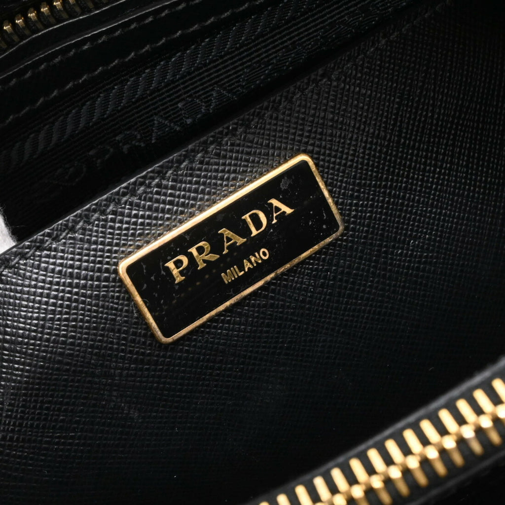Prada Black Saffiano Triangle Handbag (Pre-Owned)
