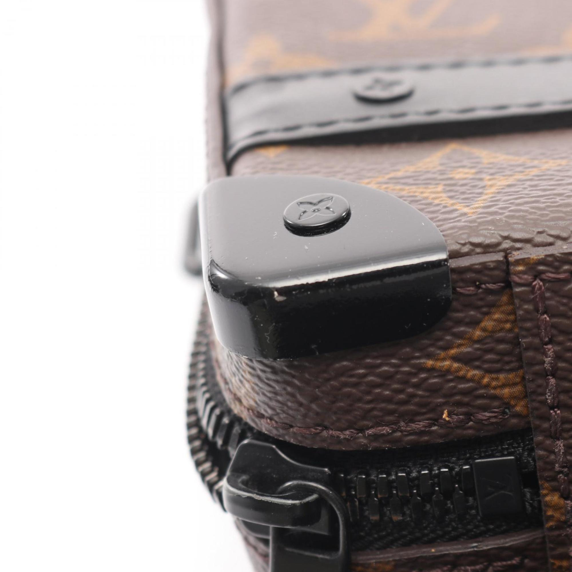 Louis Vuitton Black Brown Monogram Leather Handbag (Pre-Owned)