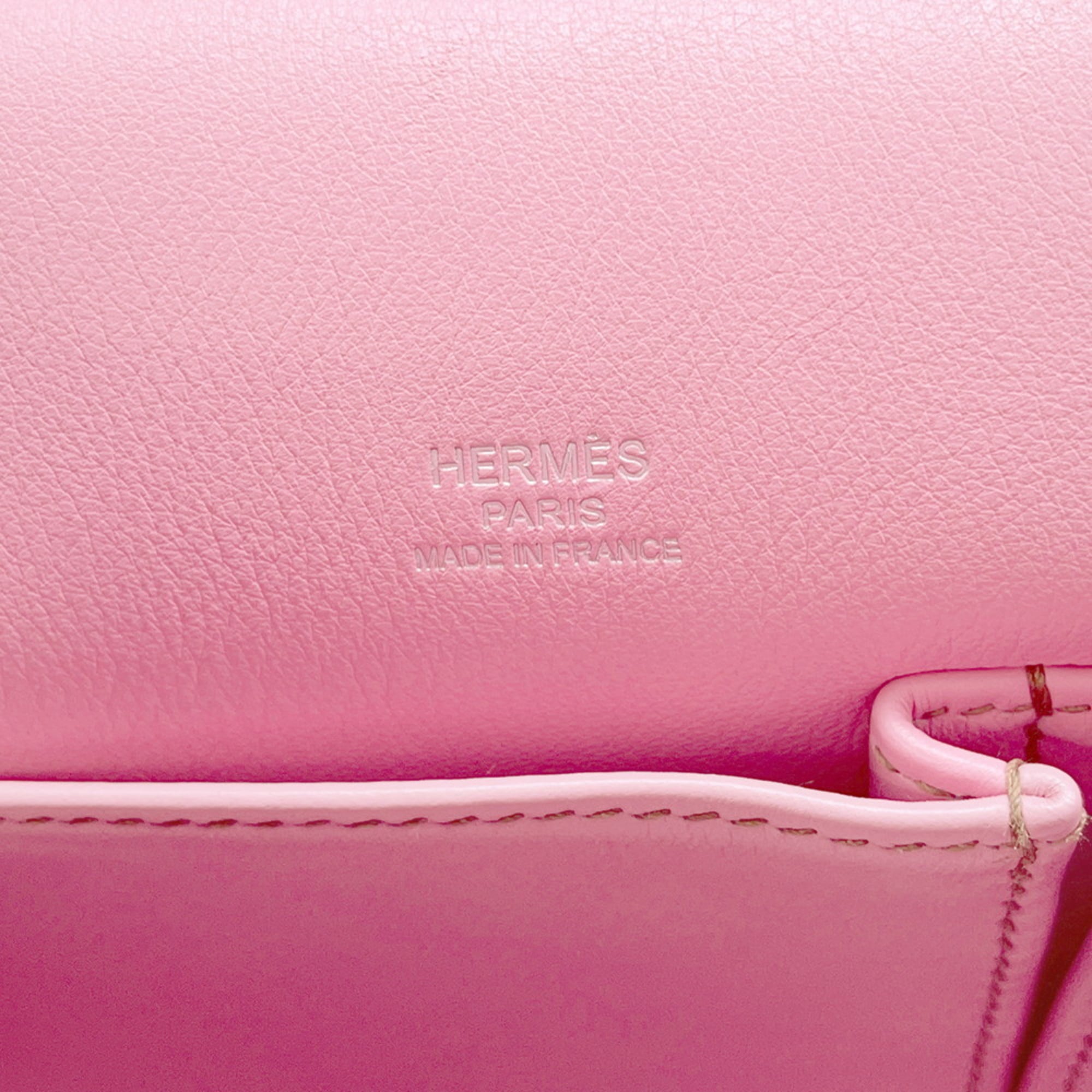 Hermes Jypsiere Pink Swift Leather Shoulder Bag (Pre-Owned)