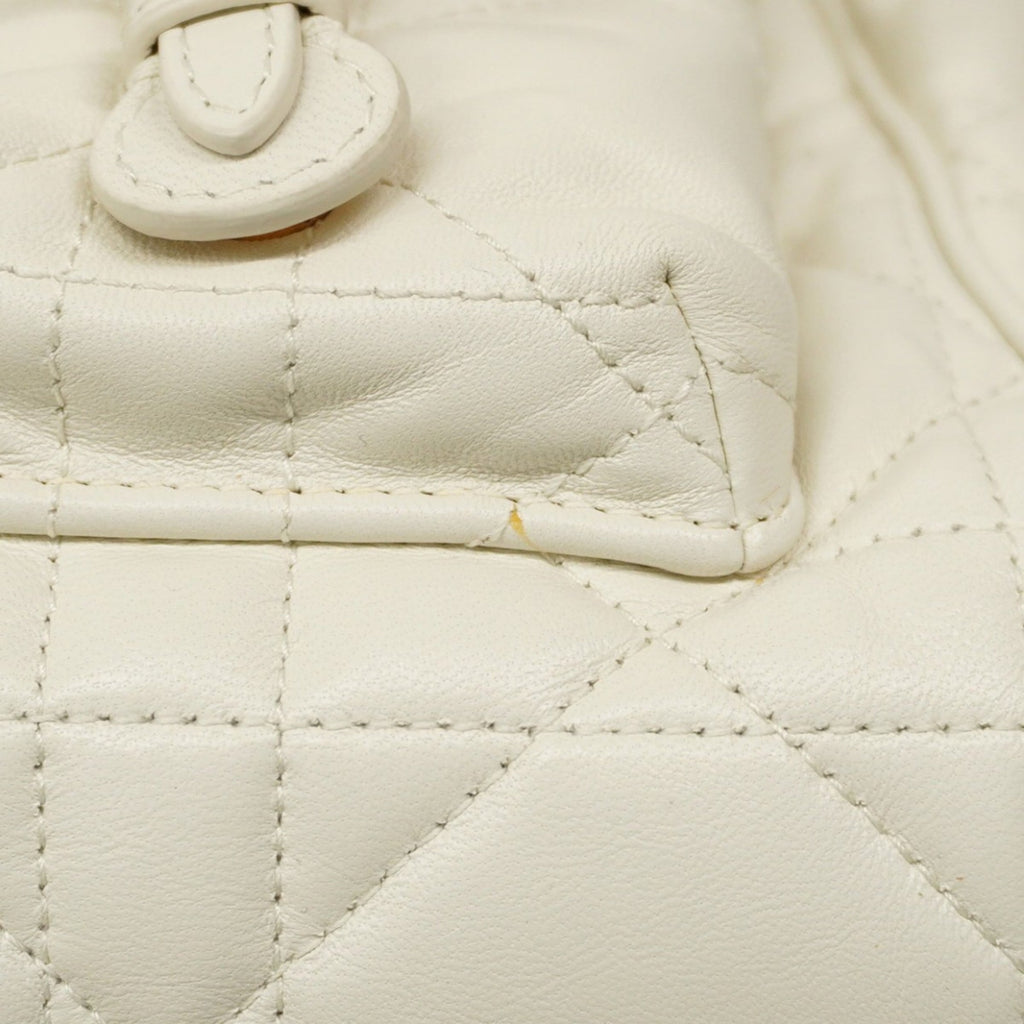 Christian Dior White Leather Backpack (Pre-Owned)