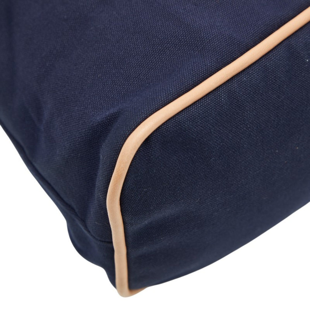 Hermes Navy Canvas Leather Pouch (Pre-Owned)