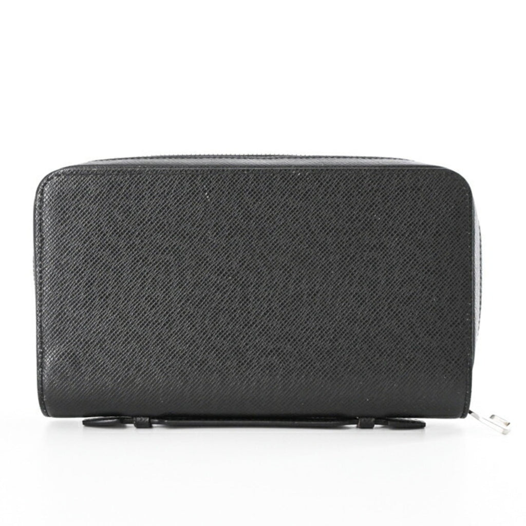 Louis Vuitton Black Monogram Eclipse Taiga Leather Long Wallet (Bi-Fold) (Pre-Owned)