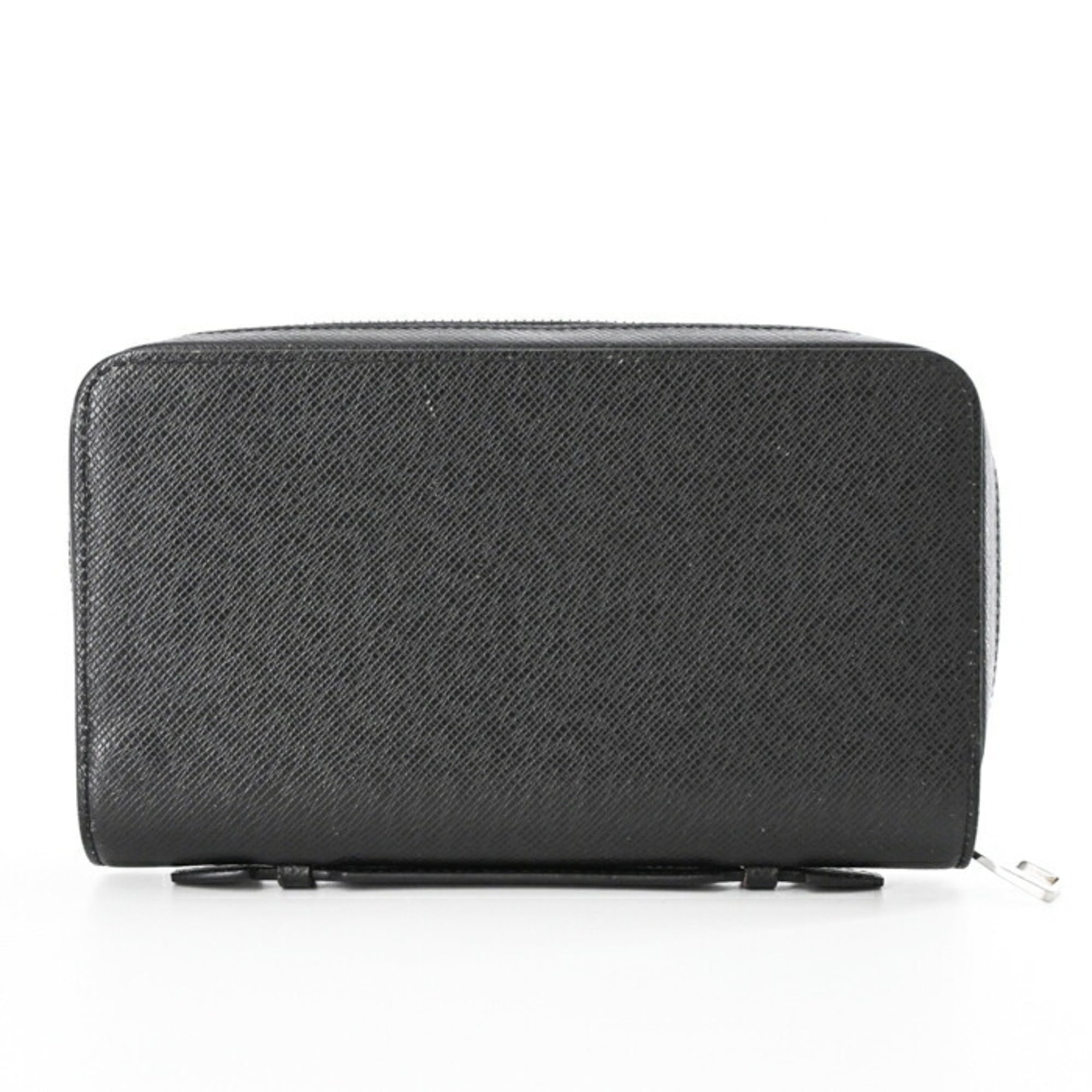 Louis Vuitton Black Monogram Eclipse Taiga Leather Long Wallet (Bi-Fold) (Pre-Owned)