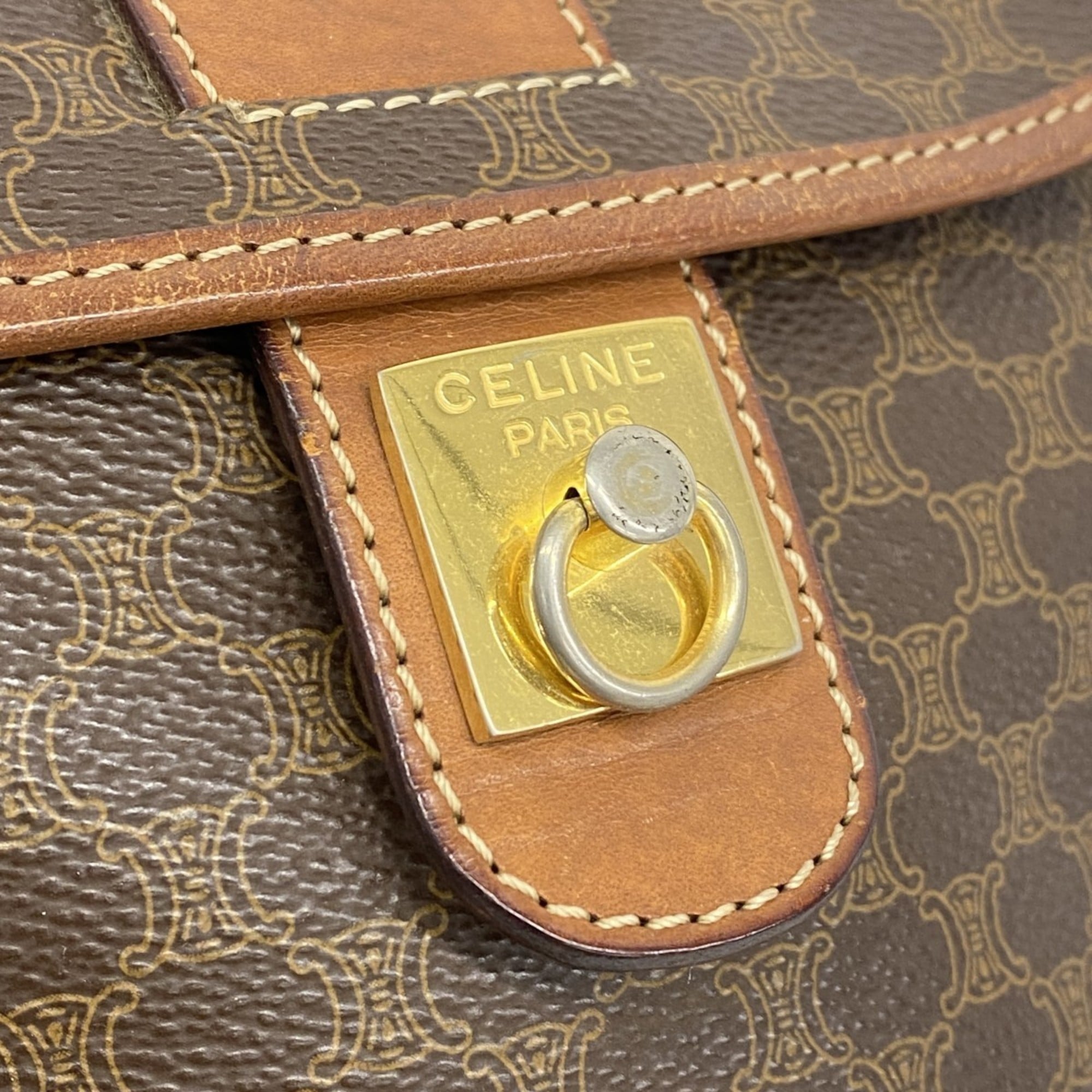 Celine Brown Pvc Shoulder Bag (Pre-Owned)