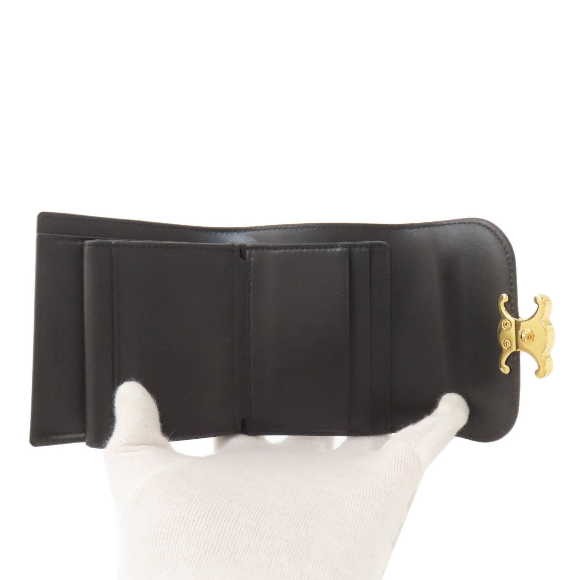 Celine Black Leather Wallet (Bi-Fold) (Pre-Owned)