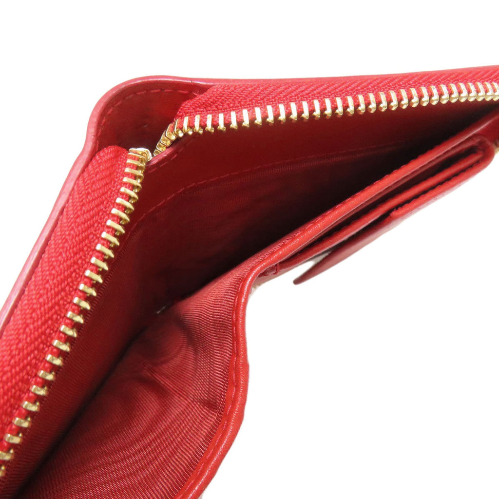 Salvatore Ferragamo Red Color Leather Wallet (Bi-Fold) (Pre-Owned)
