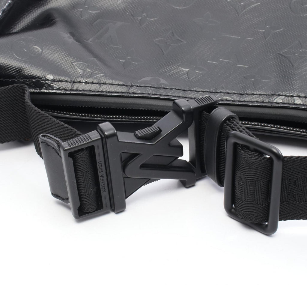 Louis Vuitton Black Canvas Leather Shoulder Bag (Pre-Owned)