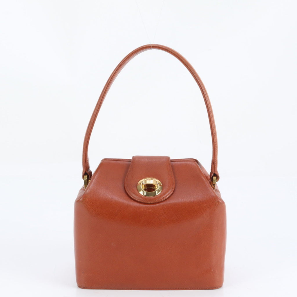 Givenchy Red Brown Leather Handbag (Pre-Owned)