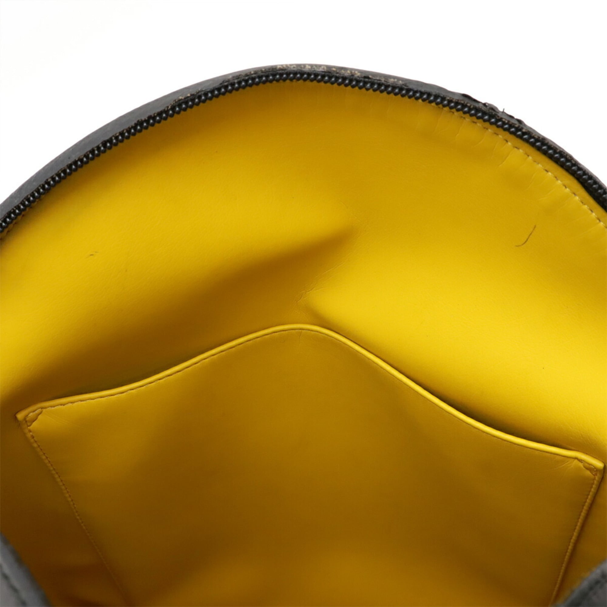 Fendi Zucca Black Khaki Brown Yellow Coated Canvas Leather Backpack (Pre-Owned)
