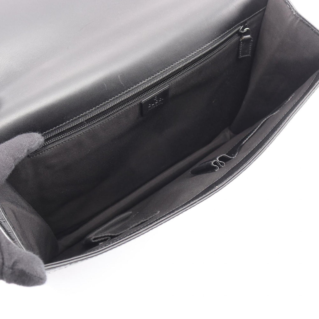 Gucci Black Leather Briefcase (Pre-Owned)