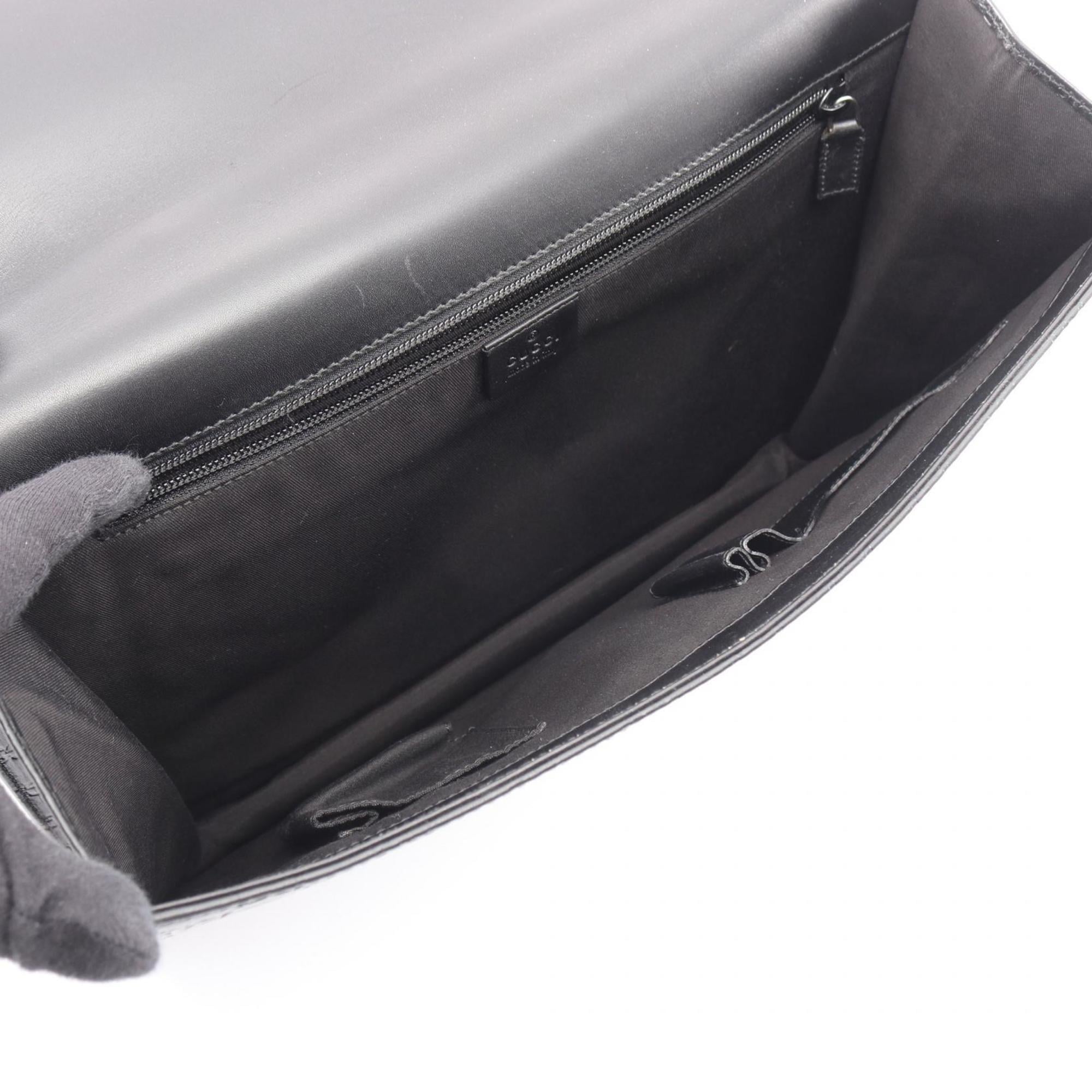 Gucci Black Leather Briefcase (Pre-Owned)