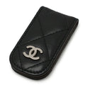 Chanel Matelasse Black Leather Money Clip (Pre-Owned)