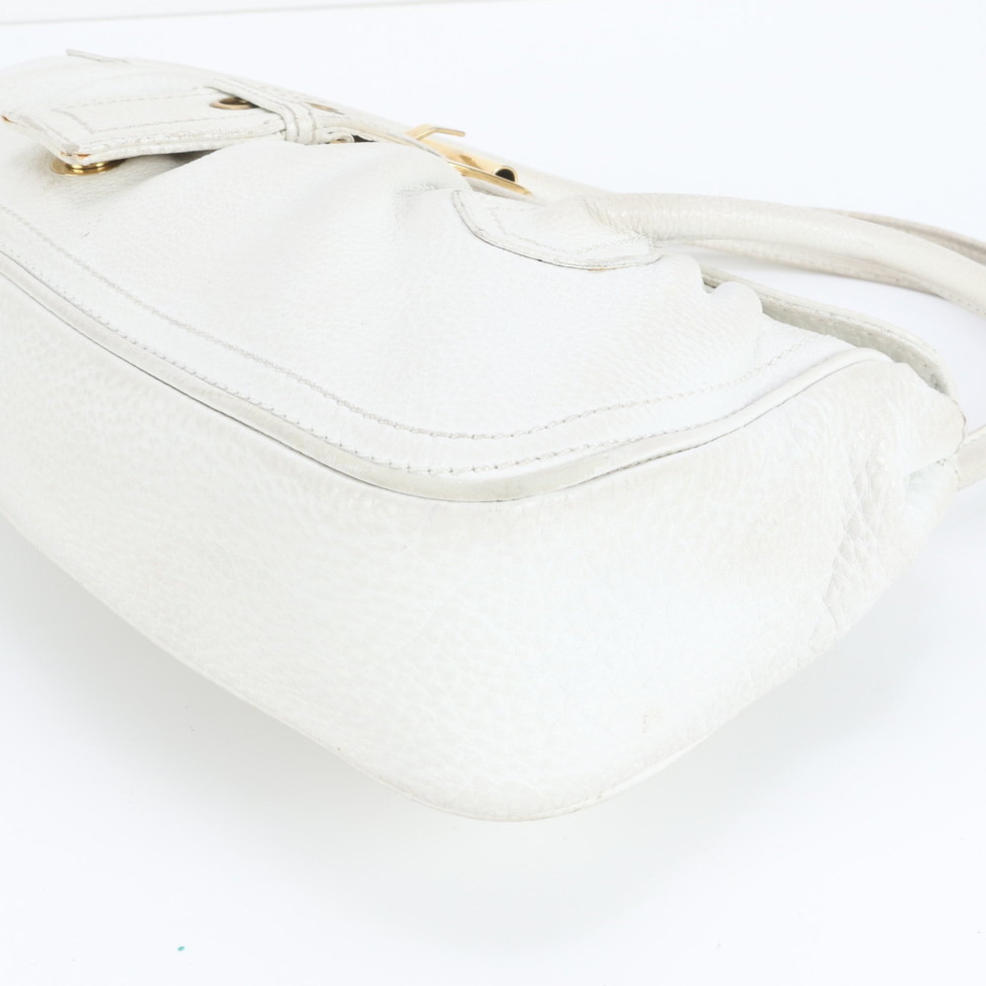 Celine White Leather Shoulder Bag (Pre-Owned)