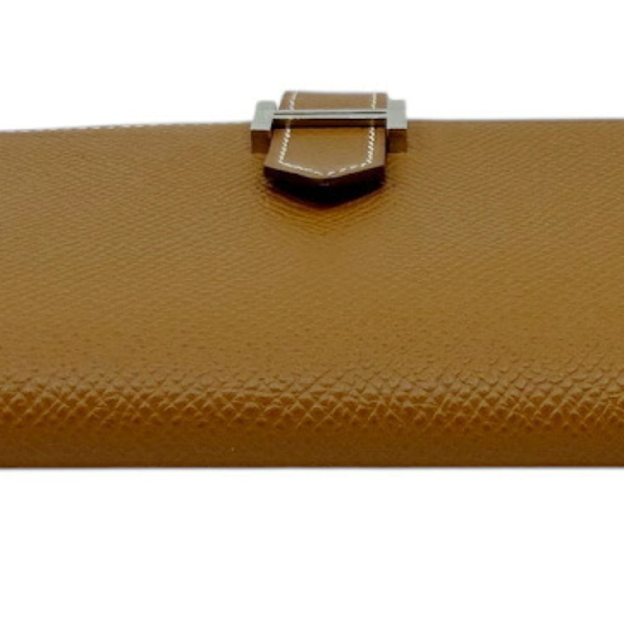 Hermes Gold Epsom Leather Long Wallet (Bi-Fold) (Pre-Owned)