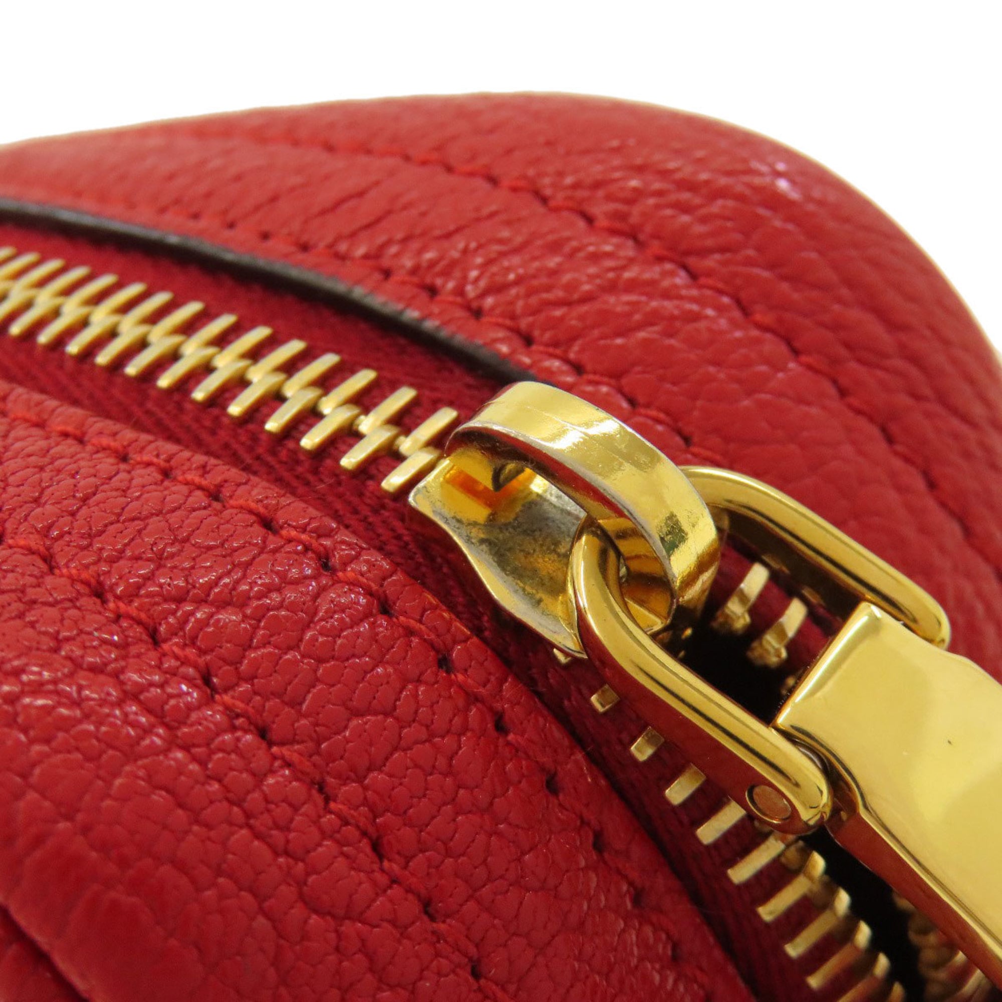 Miu Miu Red Color Canvas Shoulder Bag (Pre-Owned)