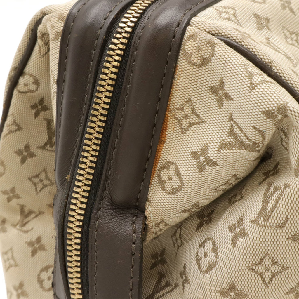 Louis Vuitton Monogram Mini Khaki Canvas Leather Handbag (Pre-Owned)