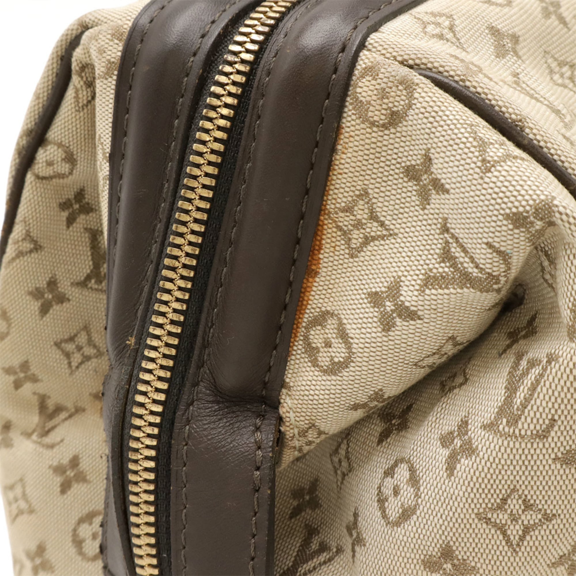 Louis Vuitton Monogram Mini Khaki Canvas Leather Handbag (Pre-Owned)