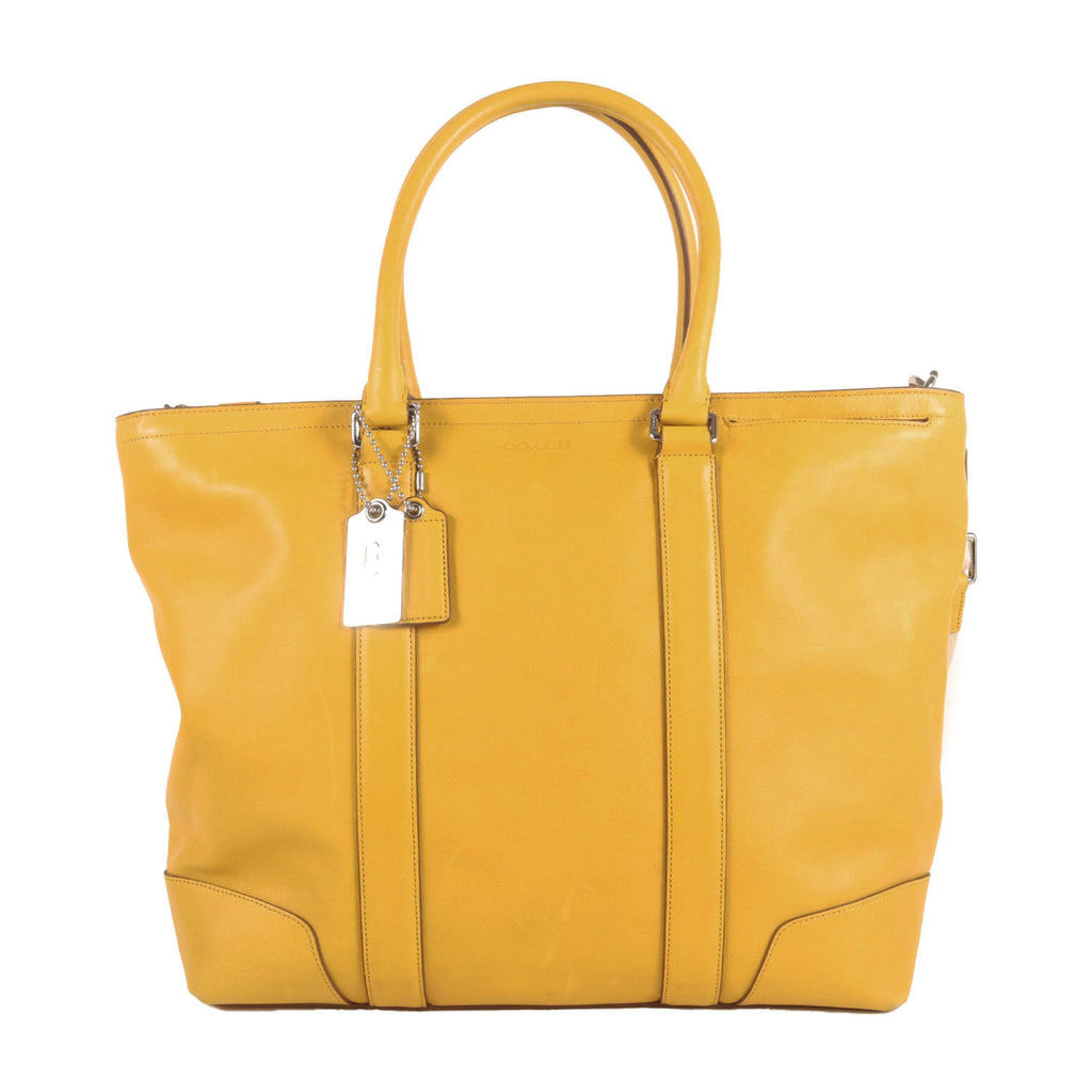Coach Yellow Leather Tote Bag (Pre-Owned)