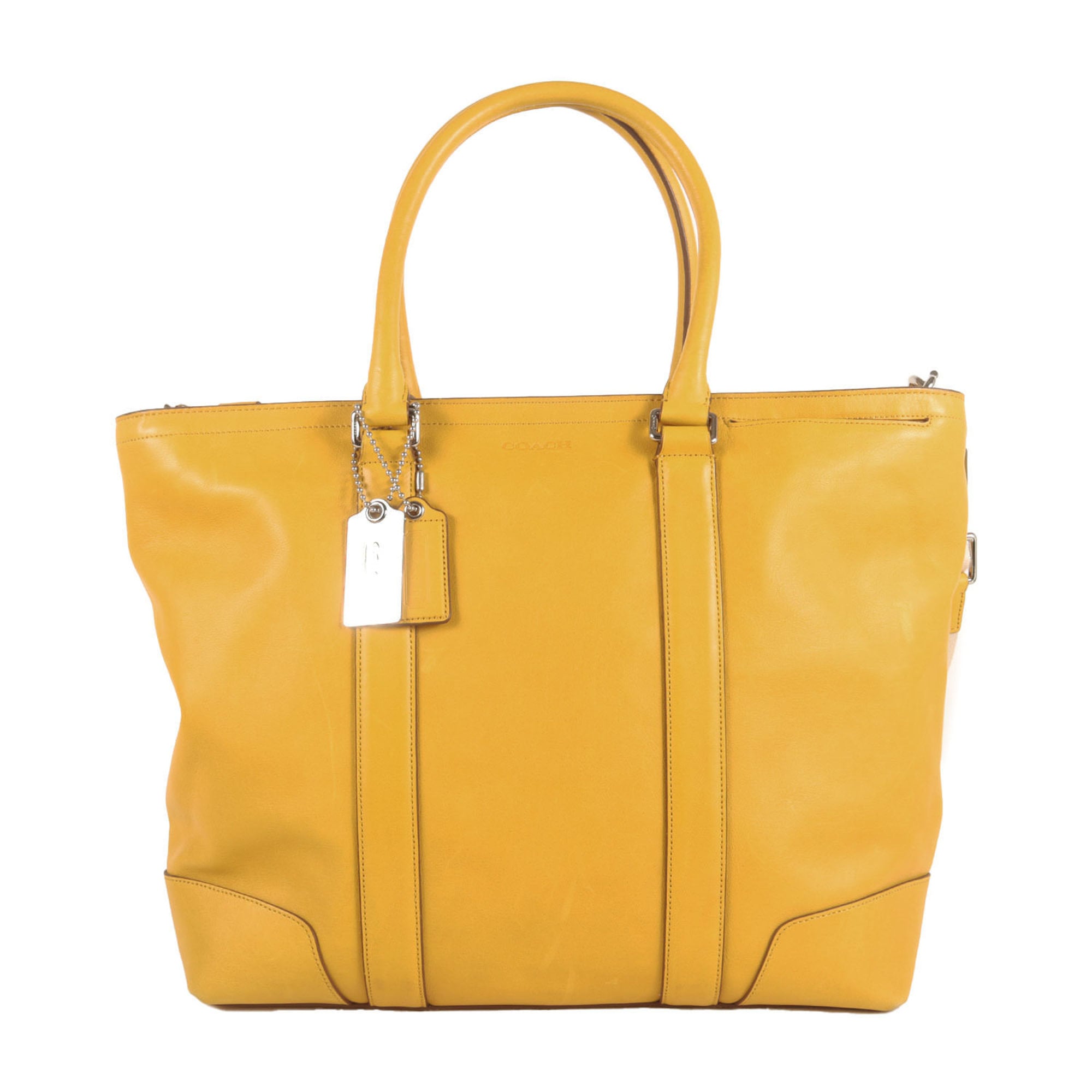Coach Yellow Leather Tote Bag (Pre-Owned)