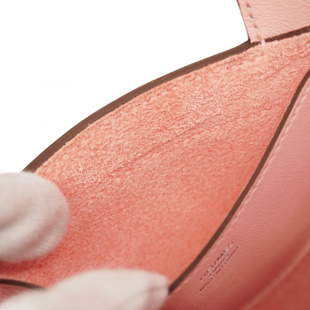 Hermes Rose Sakura Taurillon Clemence Leather Handbag (Pre-Owned)