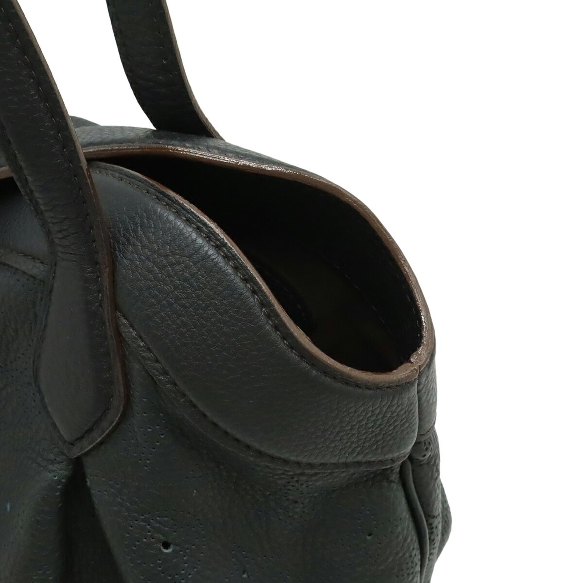 Louis Vuitton Mahina Black Noir Mahina Leather Handbag Tote Bag (Pre-Owned)