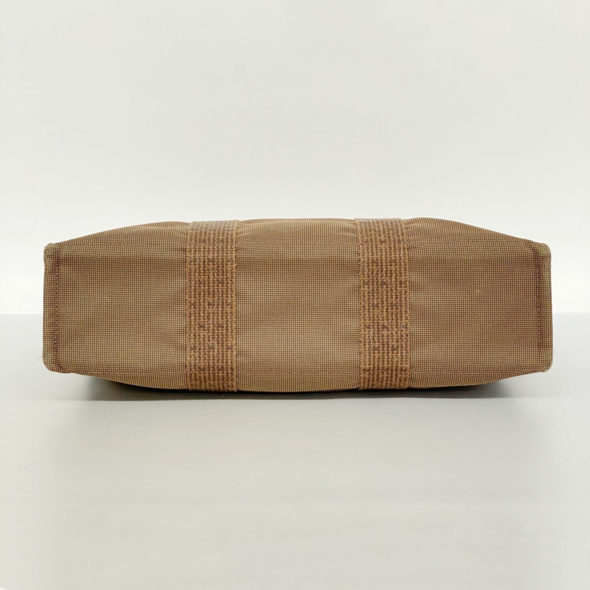 Hermes Brown Canvas Tote Bag (Pre-Owned)