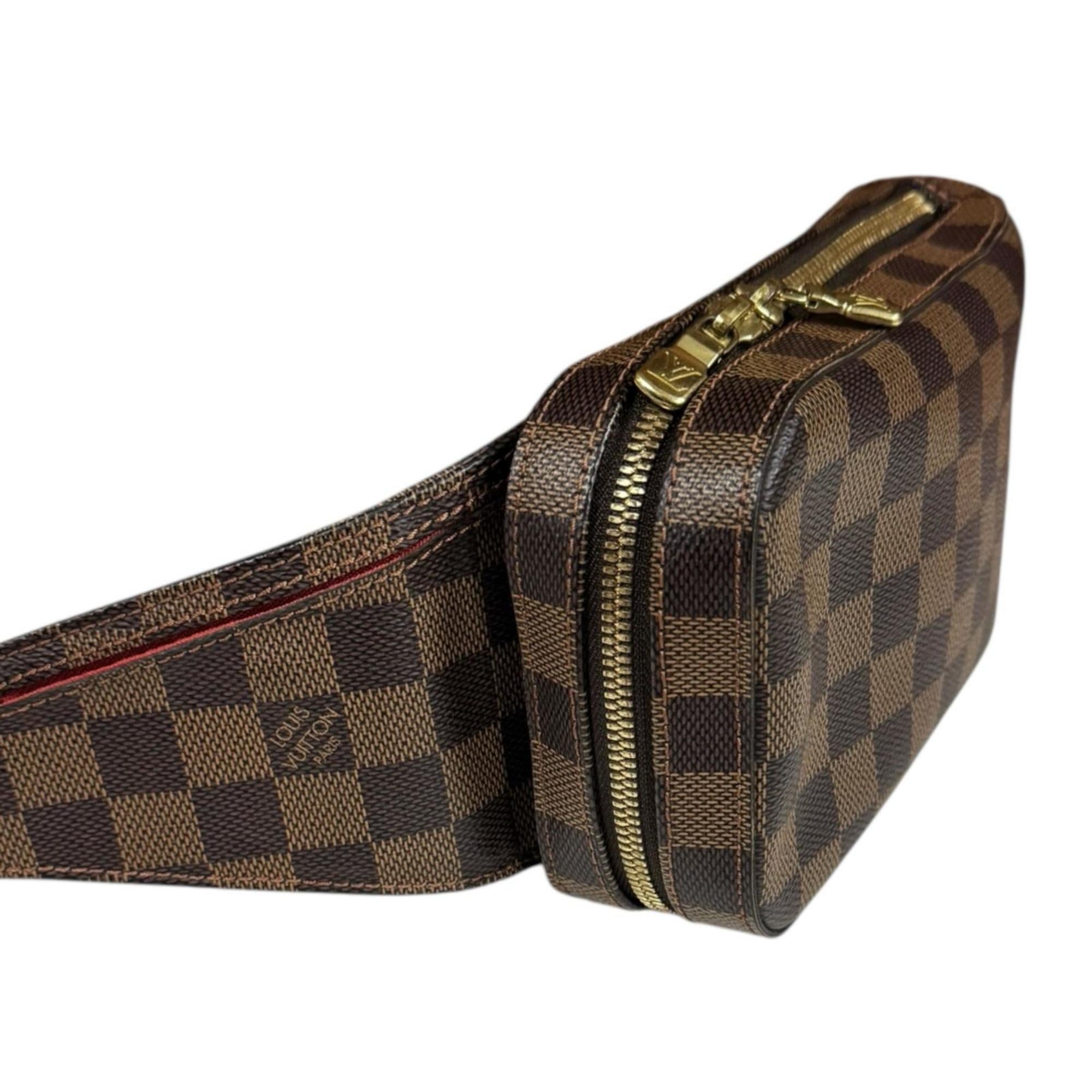 Louis Vuitton Damier Brown Damier Canvas Fanny Pack Shoulder Bag Sling Bag (Pre-Owned)