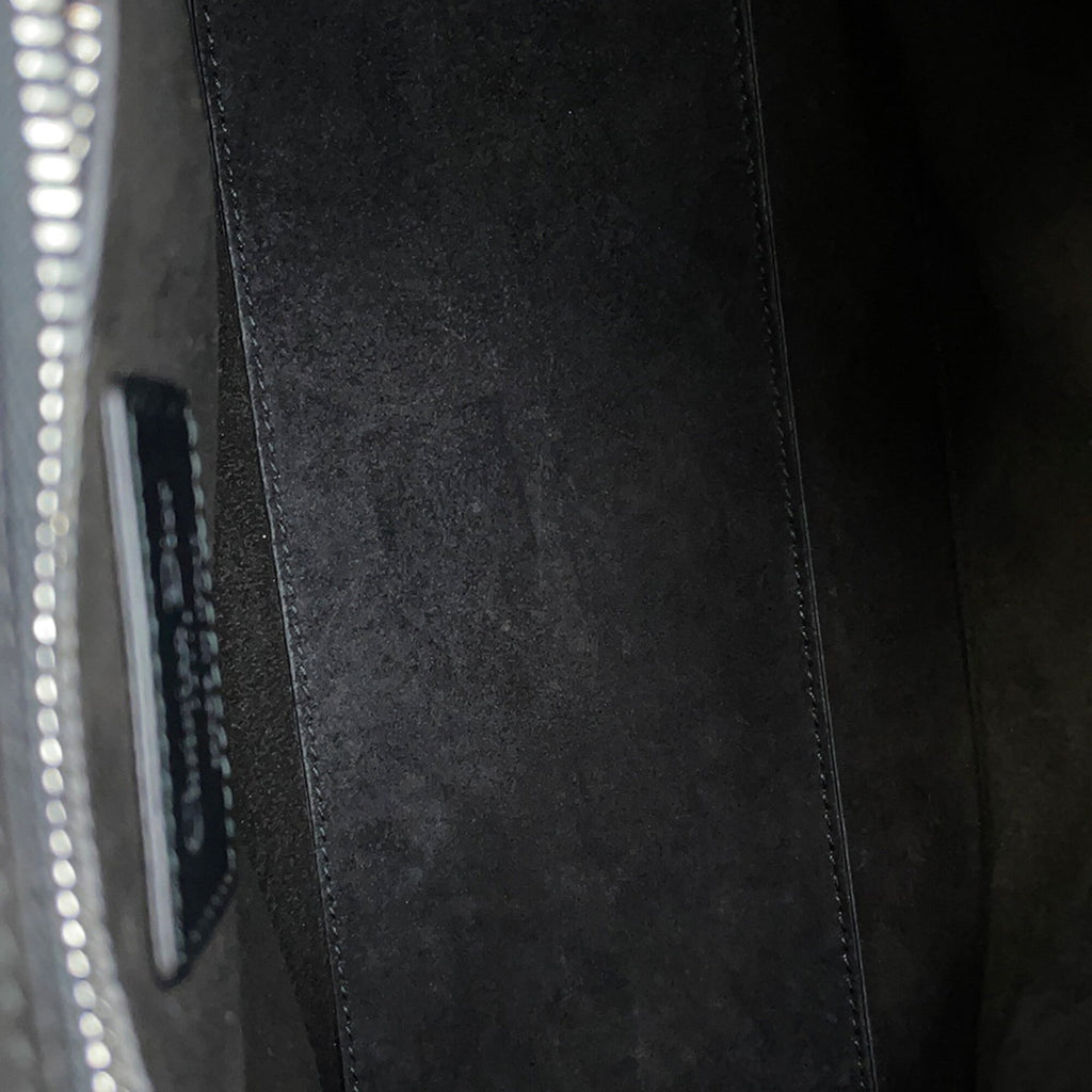 Christian Dior Lady Dior Black White Leather Handbag (Pre-Owned)