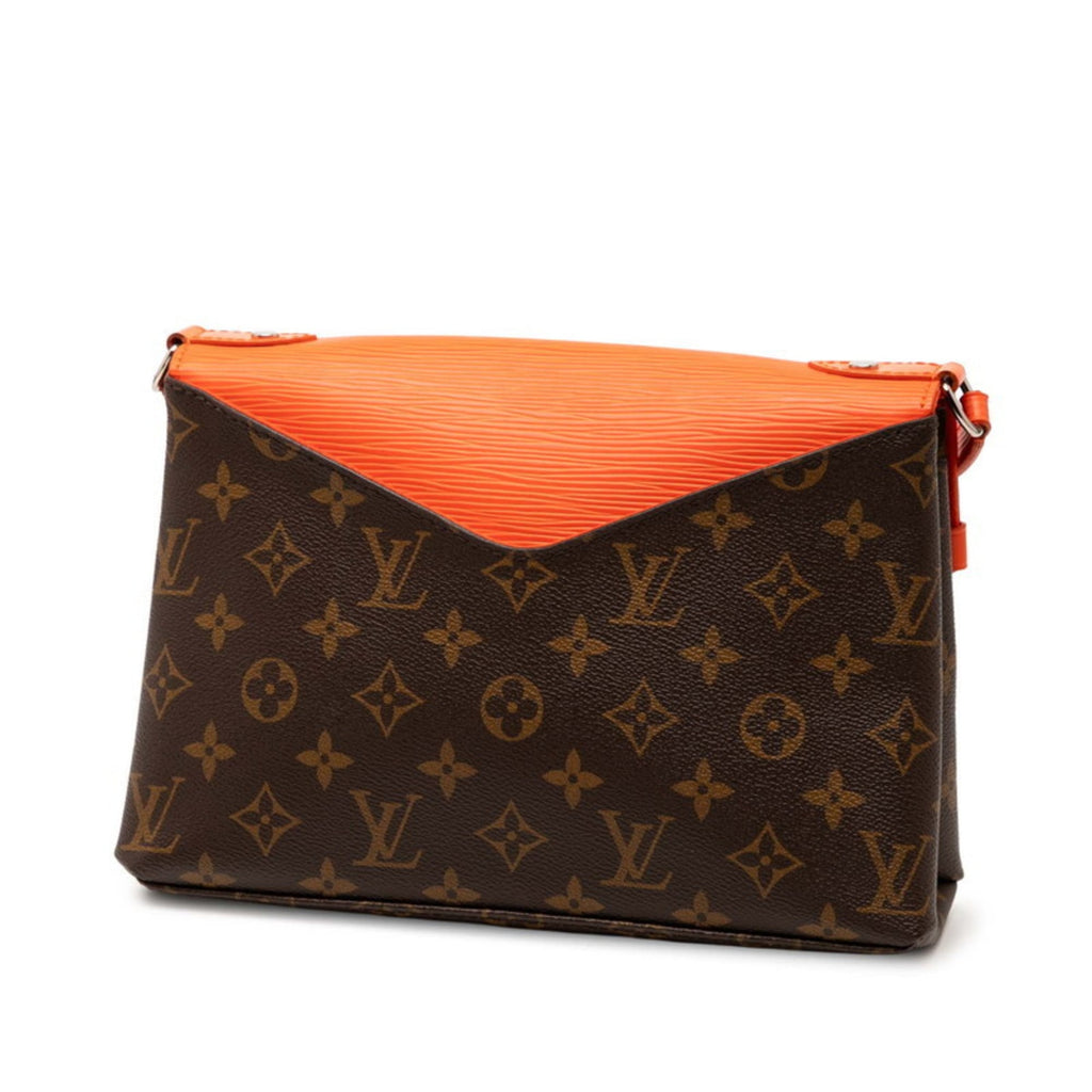 Louis Vuitton Brown Orange Pvc Leather Shoulder Bag (Pre-Owned)