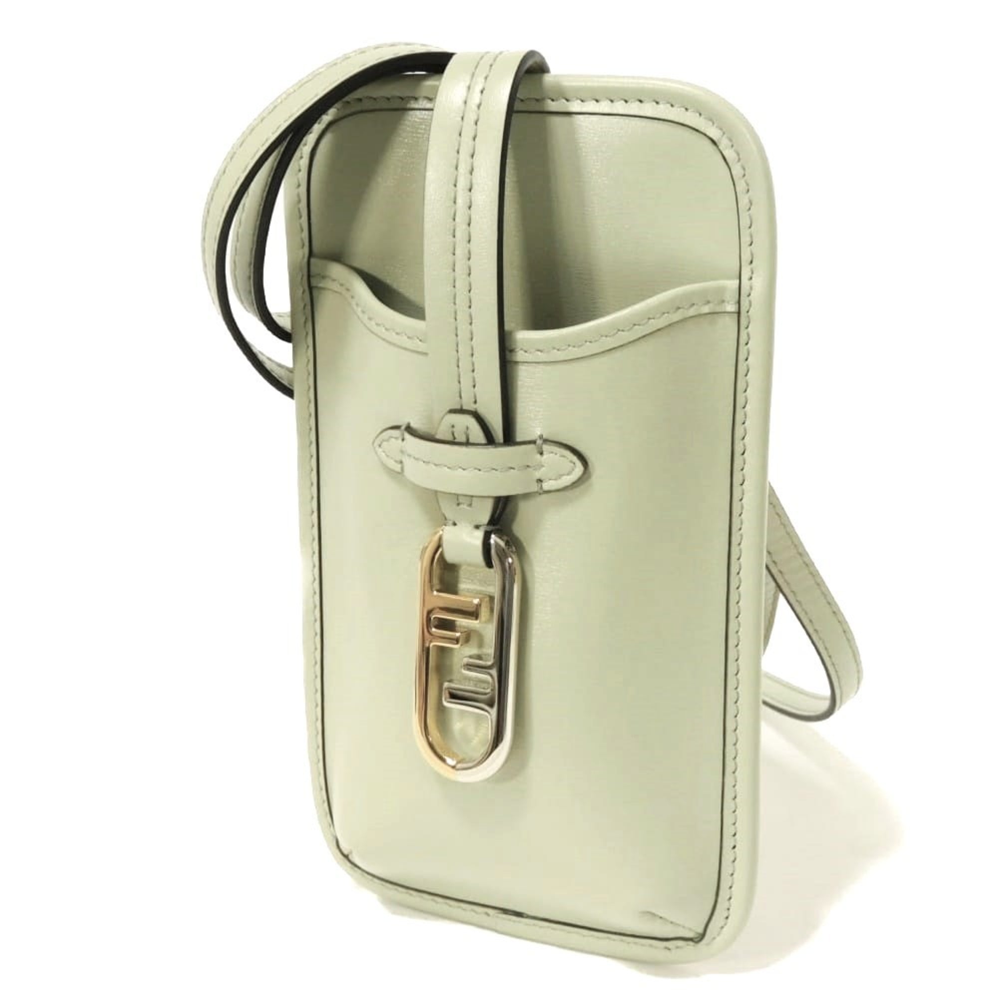 Fendi Light Green Leather Phone Wallet (Pre-Owned)