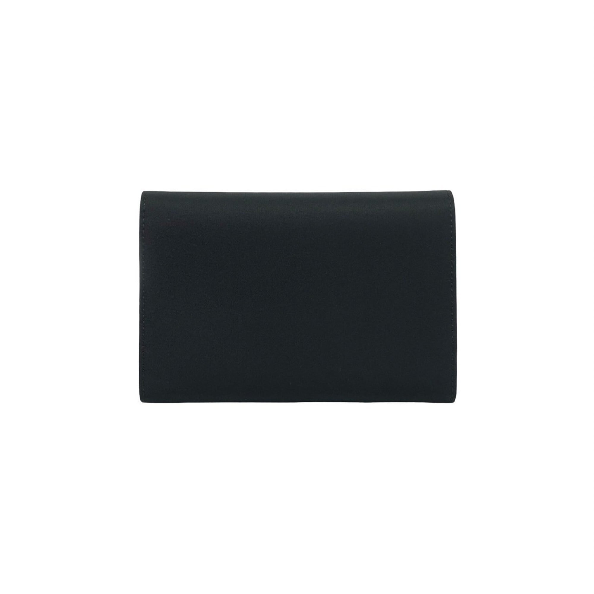 Prada Black Nylon Leather Wallet (Tri-Fold) (Pre-Owned)