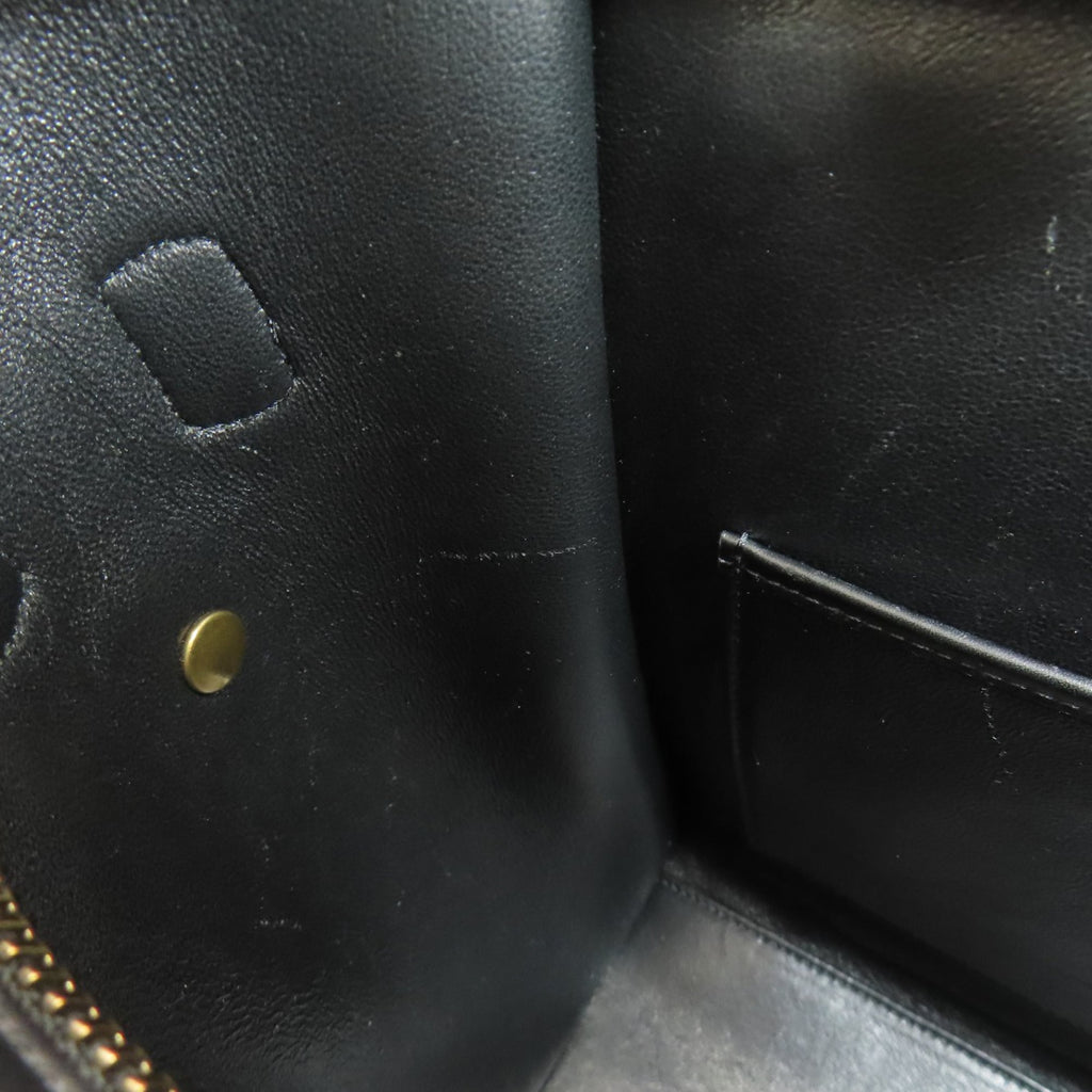 Celine Black Green Leather Handbag (Pre-Owned)